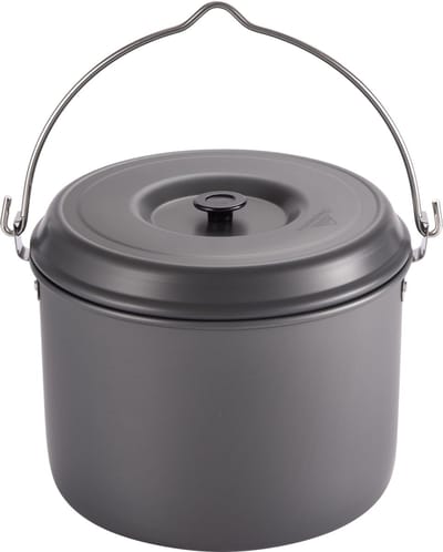 Camping Hangpot 5.5L Aluminium – Lichtgewicht Kookpot Pan met Deksel & Ophanghandvat – Voor Kampvuur & Camping (5–7 Personen)