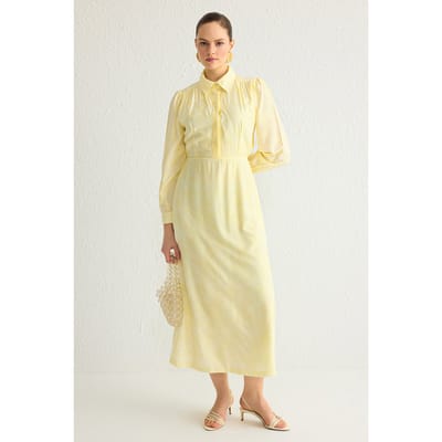 Gelb Hijab Jurk