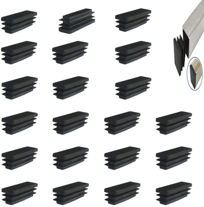 Buisdoppen - Meubelvoetjes - Vloeren Beschermen - Eenvoudige Installatie - 50 x 15 mm - Zwart