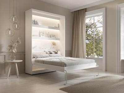 Vente-unique Bedkast hout wit 140 x 200 cm
