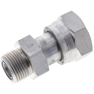 UN 1-3/16''-12 x UNS 1''-14 M/F Verzinkt Stalen Neusstuk ORFS 400 Bar - Hydrauliek - FL2S-MF-EZ-103U-100U-O