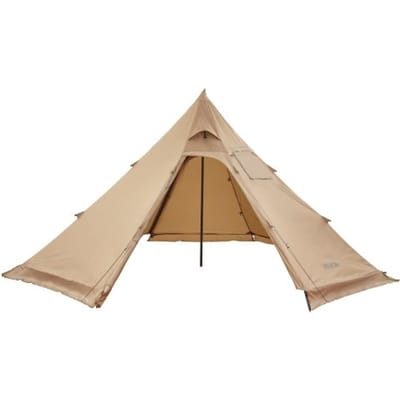 VEVOR kampeertent voor 4 personen, draagbare tipi-tent met kachelaansluiting, canvas piramidetent, lichtgewicht 4-seizoenen tenten voor wandelen, vissen en backpacken, maat M