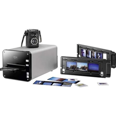 Plustek OpticFilm 120 Diascanner, Negatiefscanner 5300 x 5300 dpi Stof- en krasverwijdering: Hardware Middenformaatnegatieven