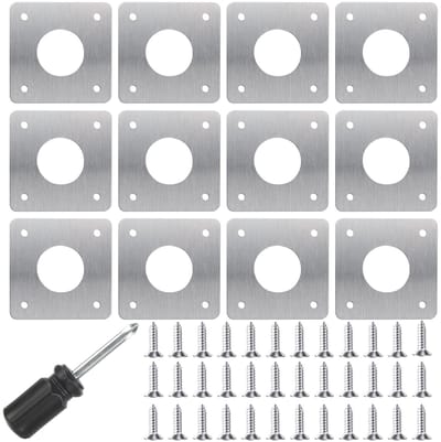 Dailygoods- Beschermplaten 12 Stuks - Metalen Platen 32 mm - Roestvrij Staal - Vogelhuisjes - Accessoires Broedkasten - Weerbestendig en Duurzaam - Nestkast