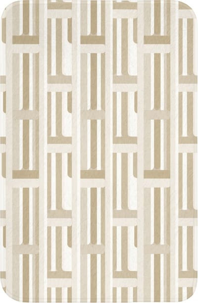 WC mat 40x60 cm - Antislip - Modern - Geometrisch - Beige - Toiletmat - Vloermat - Douchemat - Toilet tapijt - Toiletmatten