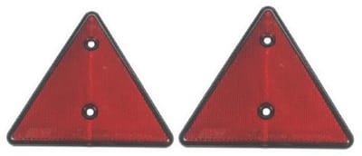 Driehoekige reflectoren voor caravans en aanhangers - Set van 2, Rood