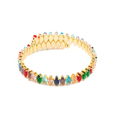 Luxenter Armband met Veelkleurig Kristal 18k goud afwerking - Nex