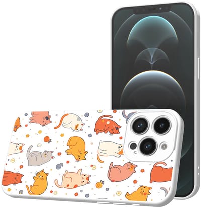Smartphonica Telefoonhoesje Geschikt voor iPhone 12 Pro Max met Katten en Poezen opdruk - TPU Back Cover Case Cats Design - Wit geschikt voor iPhone 12 Pro Max
