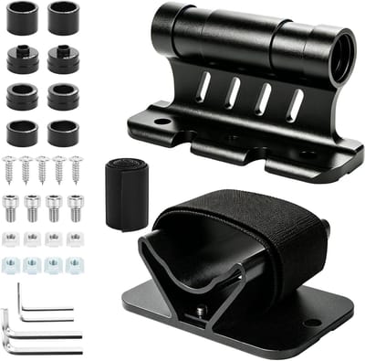 Fietsvorkhouder Set - Fietsendrager Voorvork - Fiets Vervoeren - Universeel Compatibel - Ø 5-15mm - Zilver