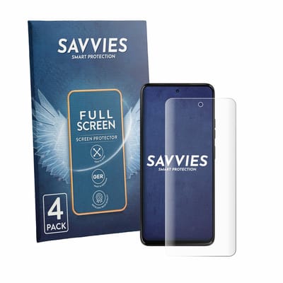 Savvies - Screenprotector voor Motorola Moto G47 - Folie Beschermfolie transparant volledig dekking 4 Stuks
