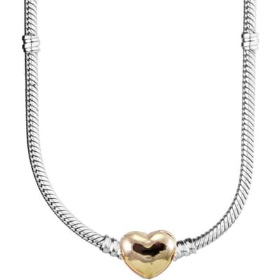 925 Sterling Zilver Sprankelende Kroon O Pave Hart Poetic Blooms Sluiting Slang Ketting Ketting Voor Populaire Kralen Charm Diy Sieraden 50cm white