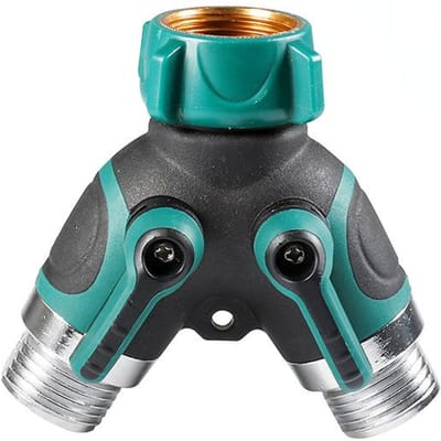 Tuinbewatering Twee-weg Slangsplitters Connector 3/4 Inch Tuinkraan Waterverdeler Y Connector Druppelirrigatie Adapter EU