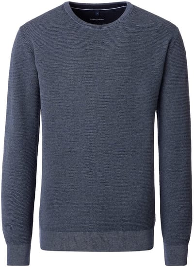Casa Moda Effen Heren Trui Katoen Met Ronde Hals - XXL