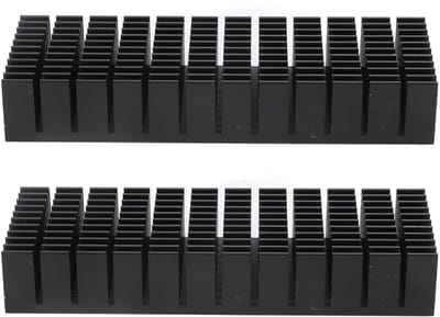 Aluminium Koelvinnen Set van 2 - 120x40x20mm Heatsink Radiator voor Elektronica, Koeling en Warmteafvoer
