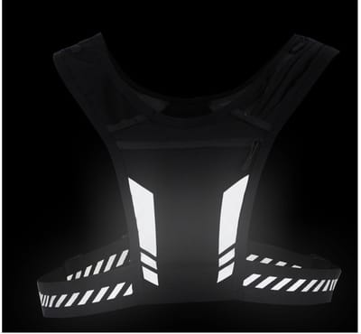 Jumada's - Reflecterend Hardloopvest met Drinkhouder & Telefoonhouder - Hardloop Loopvest - Drinkvest Rugzak - Running Vest - Trailrugzak - Zwart