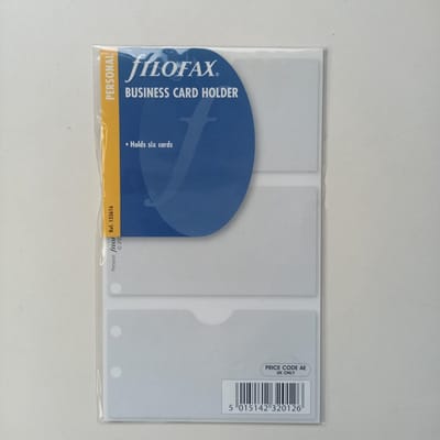 FILOFAX NAVULLING PERSONAL BUSINESS CARD HOLDER 6 KAARTEN