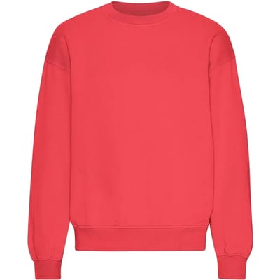 Oversized sweatshirt met ronde hals Colorful Standard Organic Red Tangerine