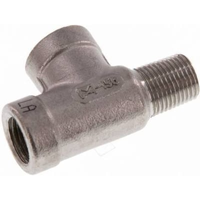 R 1/8'' x Rp 1/8'' M/F RVS T-stuk 16 Bar [2 Stuks]