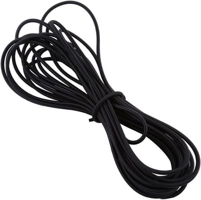 Shock Absorber Koord van 5mm Dikte voor Vervanging, Reparatie en Buitenactiviteiten - Zwart, 10m Lang