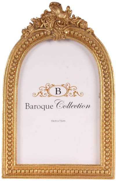 Baroque - Fotolijst - Fotolijst Boog 10x15 cm - Goud - Resin - Staand - 20x13x2 - Polyresin