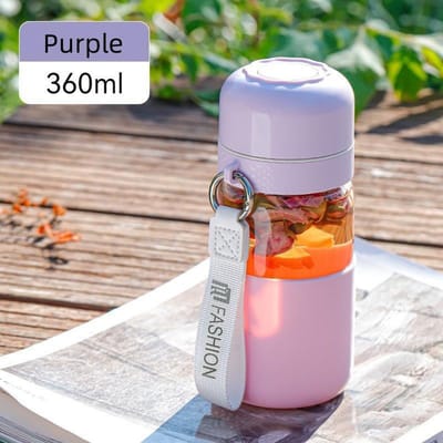 360ML Glazen Waterfles Hittebestendig Lekvrij Draagbaar Huishouden Waterbeker Kantoor Melk Thee Koffiekop Cadeau Watermok 360ML