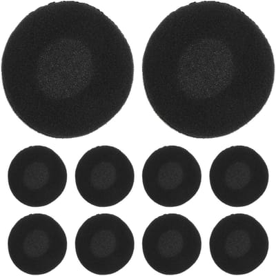 Dailygoody - Oorkussens - Vervangende Oorkussens - 10 stuks - 40 mm Schuim - Comfortabel en Duurzaam - Geschikt voor Hoofdtelefoon - Zwart