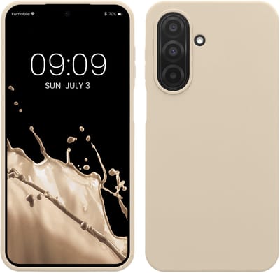 kwmobile telefoonhoesje geschikt voor Samsung Galaxy A27 5G - Hoesje met siliconen coating - Smartphone case in mat crème