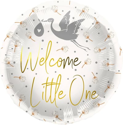 Folat - Folieballon Welcome Little One Ooievaar - 45 cm
