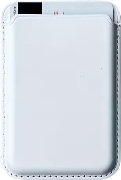 Magnetische Pasjeshouder voor Telefoon – Geschikt voor MagSafe – Wallet voor 2–3 Pasjes – PU Leer – Wit