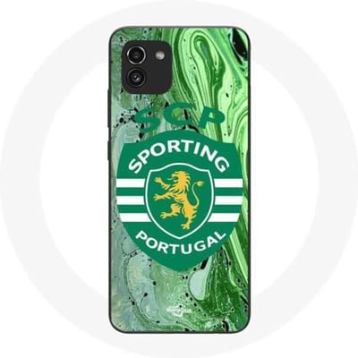 Coque maniacase pour Samsung Galaxy A03 scp sporting portugal fond vert