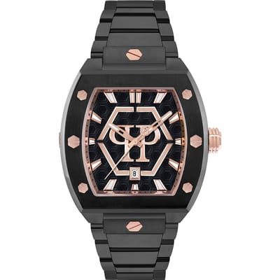 Philipp Plein Hexagon Phantom PWPUA1025 Horloge - Staal - Zwart - Ø 44 mm