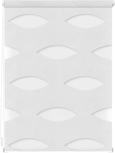 Duo rolgordijn Ellipse Klemmfix zonder boren - wit - 60 cm x 150 cm - polyester - verduisterend - op maat te knippen roller shades for windows