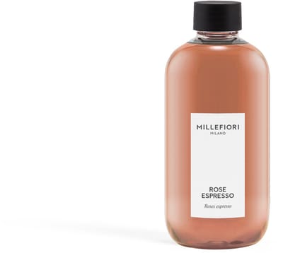Millefiori Milano - Navulling voor Geurstokjes 250 ml - Rose Espresso - 4-5 maanden
