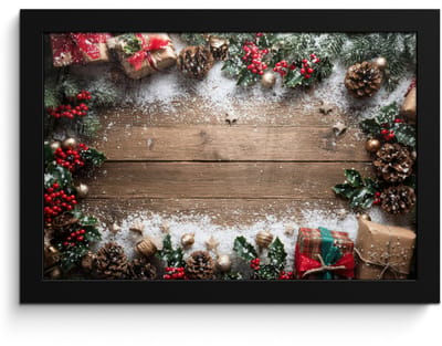 Poster in lijst - Fotolijst 30x20 cm - Posters - Kerstdecoratie - Geschenken - Hout - Veelkleurig - Posterlijst zwart - Decoratie - Wanddecoratie woonkamer - Muurdecoratie slaapkamer - Kerstversiering - Kerstdecoratie voor binnen - Kerstmis