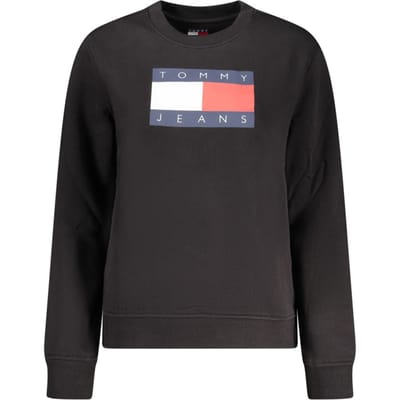 Tommy Hilfiger Regular Flag Crew Black Size: XS | Sweaters Outlet | Dames | Zwart