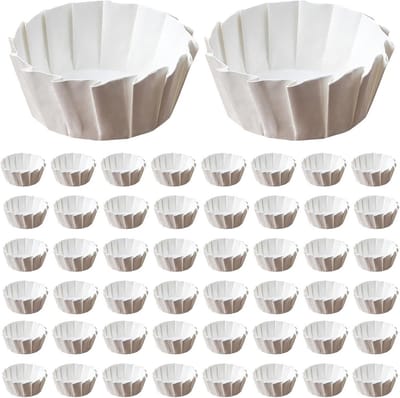 50 Stuks Ronde Bakvormpjes 20 cm - Bakpapier voor Cakes en Taarten met Antiaanbaklaag