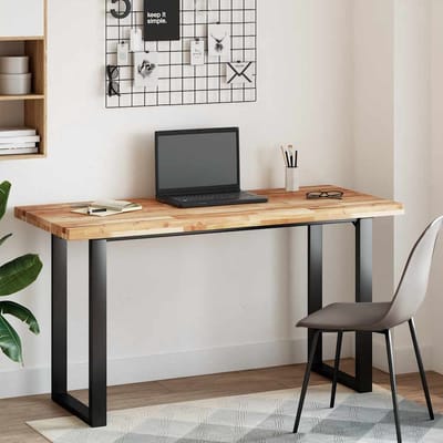 vidaXL - Bureaublad - met - olieafwerking - 140x60x4 - cm - massief - acaciahout