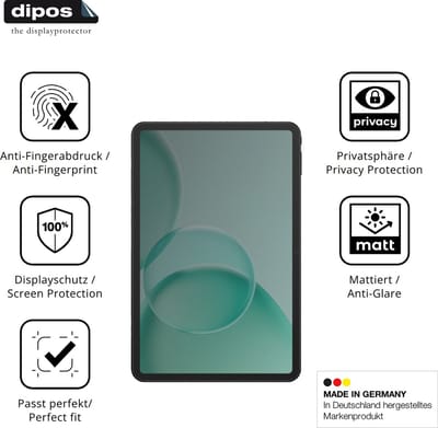 dipos – Matte Privacy Screenprotector geschikt voor DOOGEE TAB G6+ | Anti-Spy Beschermfolie