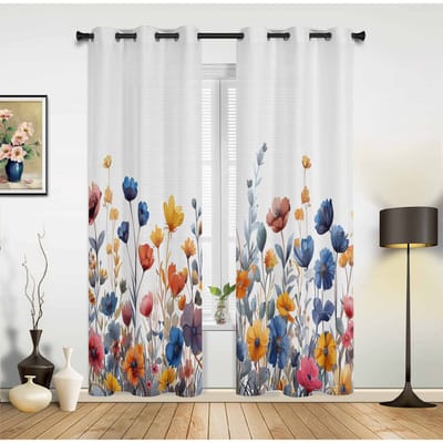 Klaproos Retro Vlinder Raamgordijnen voor Woonkamer Luxe Slaapkamer Gordijn Keuken Jaloezieën Draperieën Gordijnen 135W x 60H(cm) x1