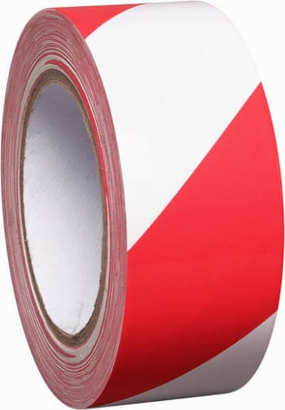 Proline vloermarkering tape gestreept rood/wit -33 m x 5 cm (lxb)