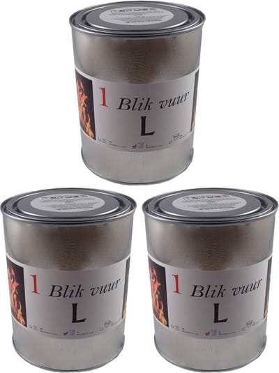 3x tuinfakkel vuur verlichting in blik - 11 x 13 cm - 5-8 branduren- zweedse fakkel - vuurblik - tuinkaars/outdoor kaars - tuinverlichting/tuindecoratie