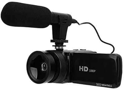 Allecto - 1080P HD-camcorder - Videocamera met 16MP - Draaibaar TFT-scherm - Compact formaat - Ruisonderdrukkende microfoon - Geschikt voor vlogger...