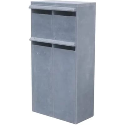 Brievenbusunit Valencia 4box - Natuursteen - Blauwe Hardsteen - 4 Stuks - 62x125x32cm