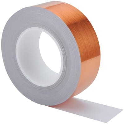 Koperfolie voor Bescherming tegen Slag, Zelfklevende EMI Shielding Tape, Dikke Koperfilm voor Effectieve Isolatie (30mm x 50m)