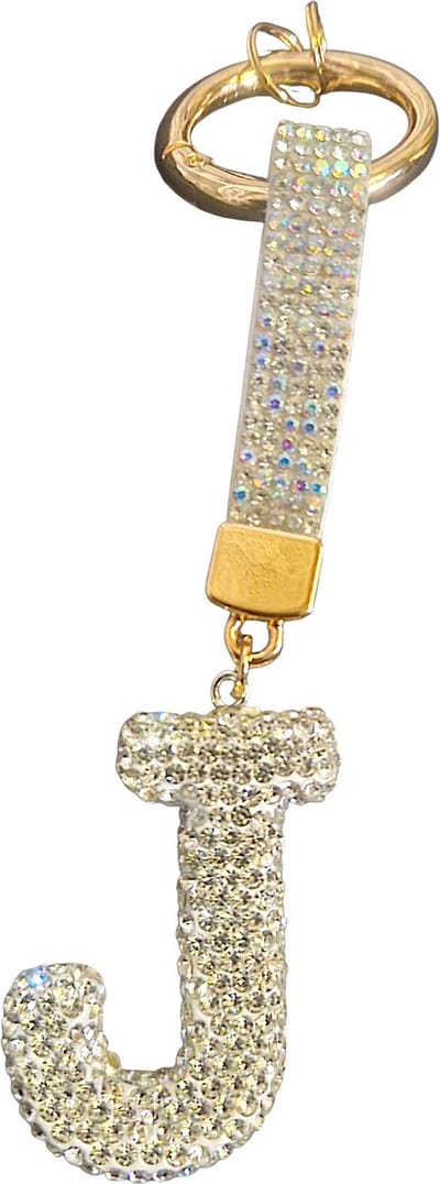 Sleutelhanger Letter J STRASS | SLeutelhanger met jouw Letter | Gepersonaliseerd Cadeau | Moederdag cadeau | Verjaardagscadeau | Persoonlijk cadeau | Persoonlijk Geschenk | Tashanger | Sleutelhanger | Bedankt cadeautje