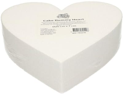 FunCakes Taart Dummy - Piepschuim Blok - Hart - Ø25 cm x 7 cm