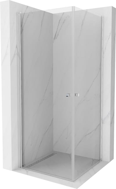 Mexen Pretoria Duo douchecabine draaibaar 80 x 80 , transparant, chroom - 852-080-080-02-00