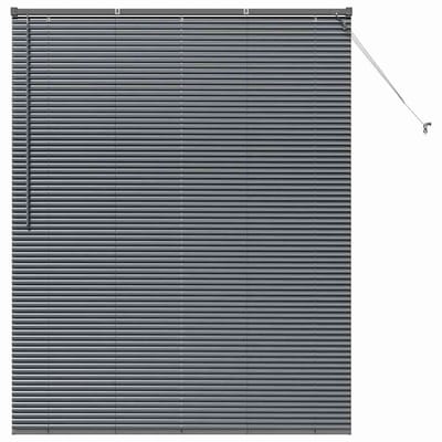 vidaXL - Venetiaanse - jaloezie - Donkergrijs - 175 - x - 140 - cm - 25 - mm - Aluminium