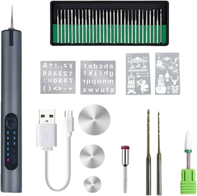 Elektrische Graveerset - Graveerpen Polijstset - Houtbewerking Sieraden - 30 Slijpbit Variaties - 200 Gram - One Color