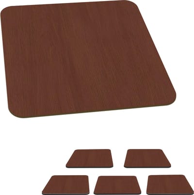Onderzetters voor glazen - Hout - Plank - Abstract - Patronen - 10x10 cm - Glasonderzetters - 6 stuks